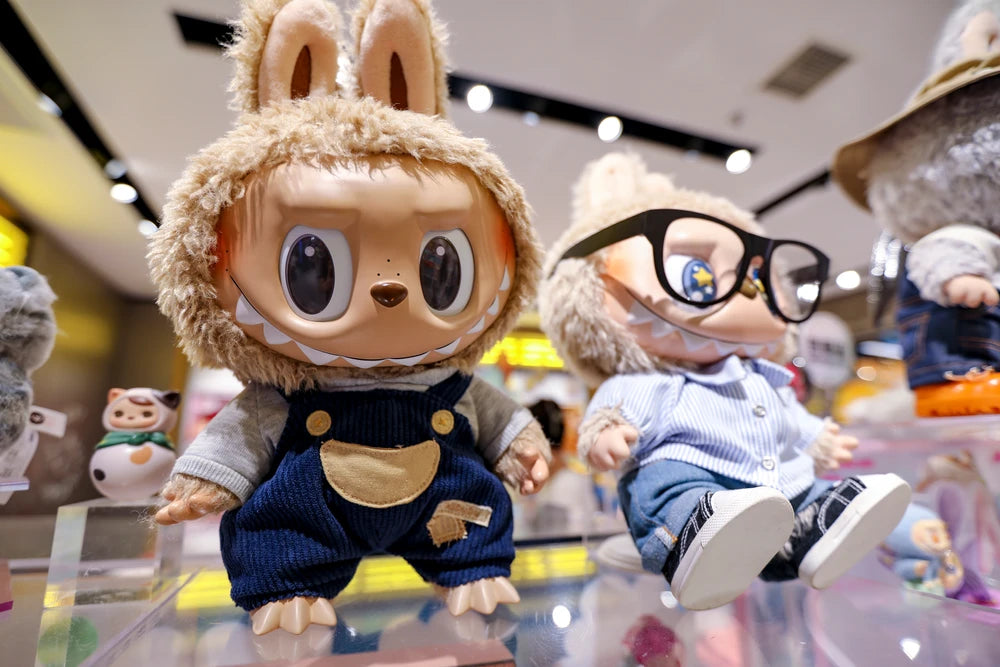 Cute Bunny Dolls in Overalls – Printable Wall Art